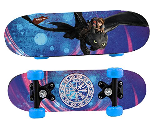 Joy Toy 76062 How to Train Your Dragon Mini Skateboard aus Holz, dunkelblau