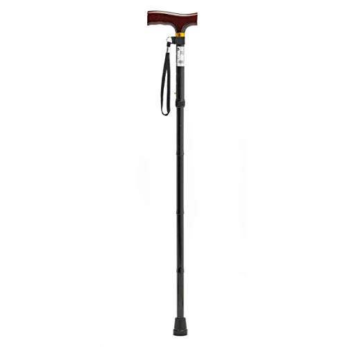 Homecraft Folding Coloured Walking Stick with Wooden Handle, Lightweight Adjustable Walking Cane for Balance, Mobility Aid, Paisley, 735-825 mm/29-33 Inches, (Eligible for VAT relief in the UK)
