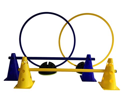 LA-24 Agility Hürden und Reifen-Set Plus (blau/gelb)