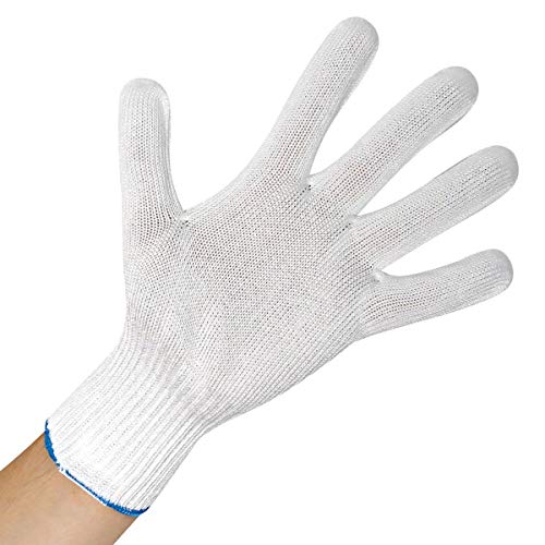 Profi-Schnittschutz-Handschuh, Arbeitshandschuh, 25 cm, weiß, 95°C waschbar, Größe:XS