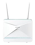 D-Link G416/E Eagle PRO AI AX1500 4G+ Smart Router (4G+ LTE Cat 6 Download bis zu 300Mbps, Wi-Fi 6, AI Wi-Fi/Traffic Optimiser, Gigabit Ports, WPA3, Wi-Fi Mesh Support, ohne Simlock), Weiß