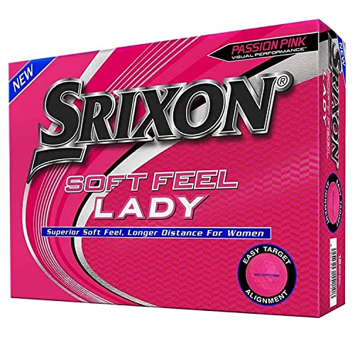 Srixon Soft Feel Lady Pink – 12 Golfbälle – Distanz und Geringe Kompression Golfbälle für Männer - Golf Geschenke und Golf Equipment
