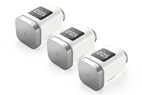 Bosch Smart Home 8750002752 Heizkörperthermostat II, 3er Set-Amazon Edition, weiß