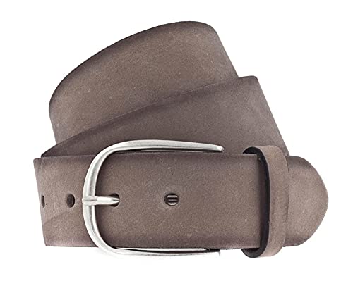 Vanzetti Denim Love 40mm Full Leather Belt W85 Grey Taupe