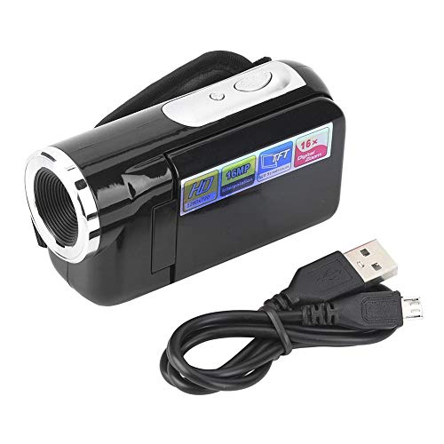 Elprico Digitale Videokamera, 16X DV Camcorder Videokamera, Tragbarer Videokamera Camcorder mit TFT LCD Bildschirm Kinder(schwarz)