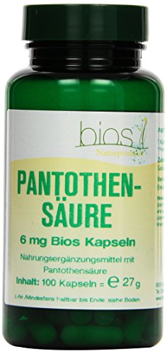 Bios Pantothensäure 6 mg, 100 Kapseln, 1er Pack (1 x 27 g)