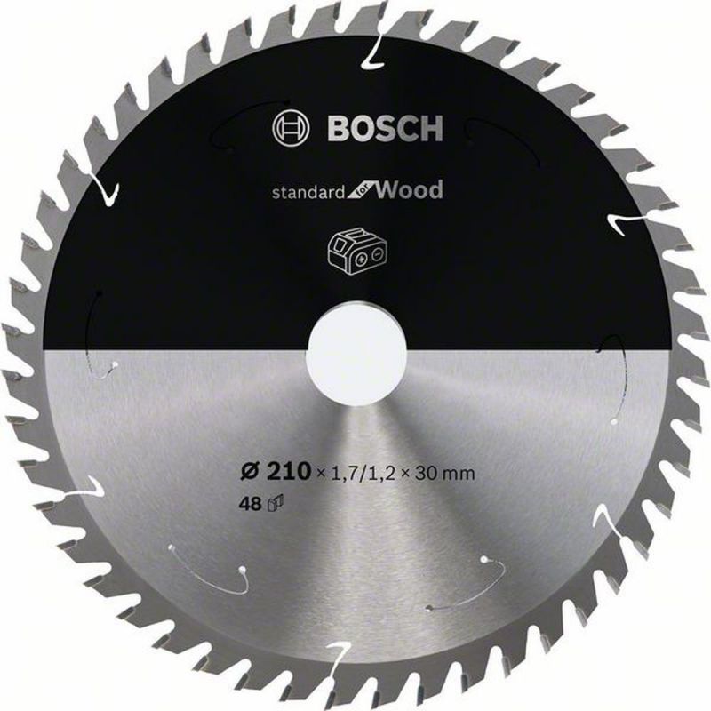 Bosch Akku-Kreissägeblatt Standard for Wood, 210 x 1,7/1,2 x 30, 48 Zähne 2608837714