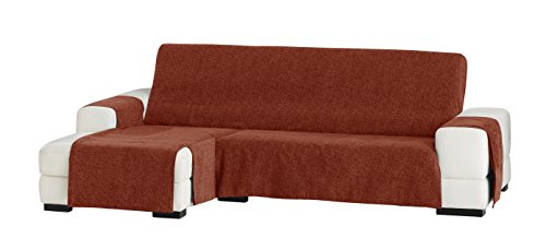 Eysa Dream Nicht elastisch Sofa überwurf Chaise Longue Links, frontalsicht, Chenille, 39-orange, 37 x 9 x 29 cm