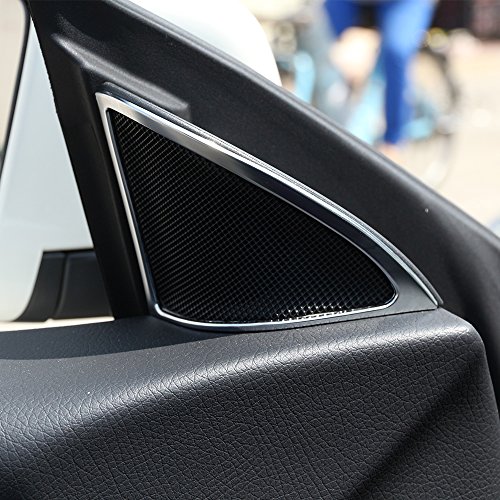 2 Matt Silber ABS-Kunststoff Tür Lautsprecher Dekoration Rahmen Besatz für GLA Klasse X156 Auto Zubehör