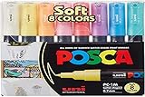 uni Posca PC1MC Kugelschreiber, extra feine Rundspitze, weiche Farben, 8 Stück