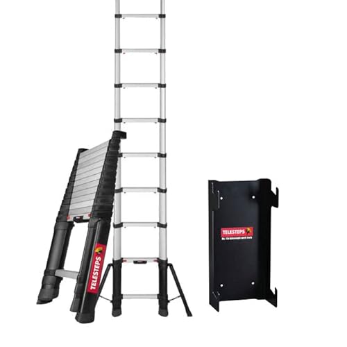 Telesteps Prime Line 4,1 m mit Stabilisatoren, inkl. Wandhalterung mit Arretierungshebel