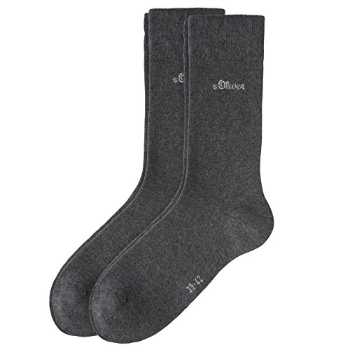 S.Oliver Classic Herren Socken 8er Pack, Größe:47-49;Farbe:anthracite (08)