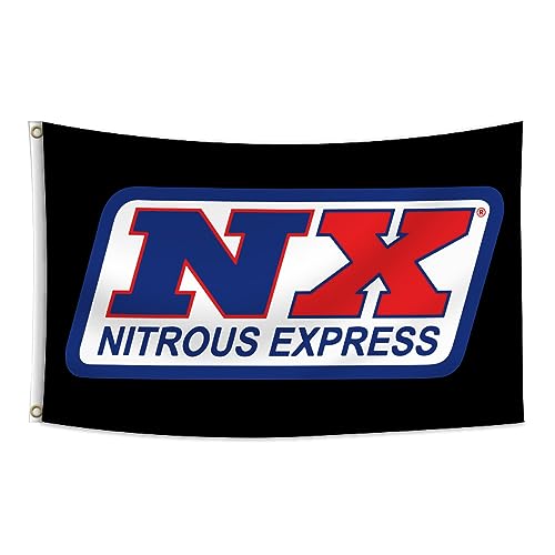 Nitrous Express Flagge, Banner, 90 x 150 cm, Nos Racing Flaggen für Wandkunst Dekor