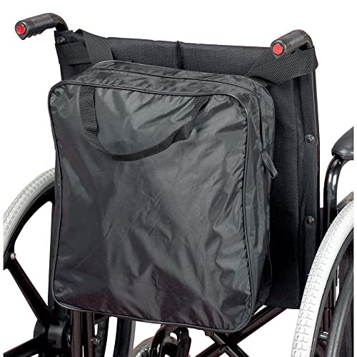 Homecraft Wheelchair Economy Bag, Convenient Storage and Organisation, High Quality Durable Waterproof Nylon, Attaches to Handles, Accessory for Mobility Devices (Eligible for VAT relief in the UK)