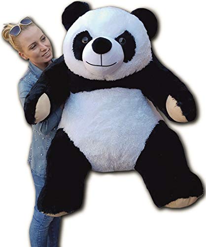 Odolplusz XXL Panda Bär | Gesamthöhe: 145cm | Sitzend 80 cm | Groß Teddy Bear Plüschbär Stofftier Kuscheltier Plüschtier XXL