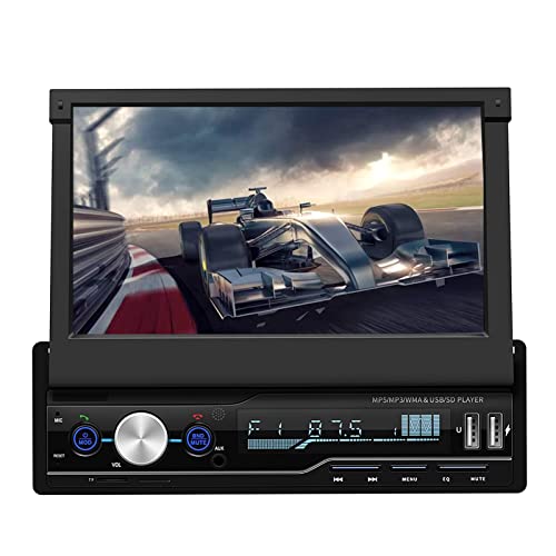 Garsent 2DIN Autoradio mit Bildschirm ausfahrbar, 7 Zoll Auto Multimedia MP5 Player unterstützt USB/AUX/TF, Bluetooth Freisprecheinrichtung, Lenkradfernbedienung