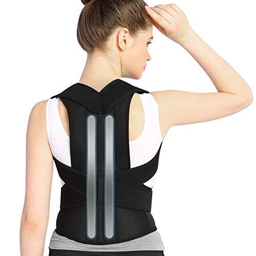 Doact Geradehalter zur Haltungskorrektur - Rücken Schulter Verstellbar Atmungsaktiv Rückenbandage Rückenhalter Haltungskorrektur für Damen und Herren S