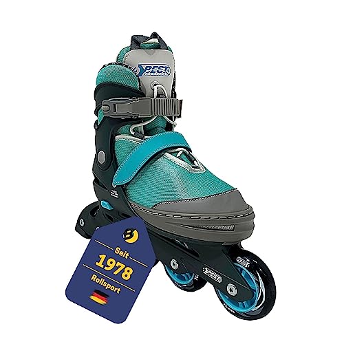 Best Sporting Inliner für Kinder 5-Fach größenverstellbar in blau I Inline Skates Kinder I robuste und hochwertige Kinder Inliner mit Bremse I Inliner Kinder mit 4 Rollen I Inliner Damen