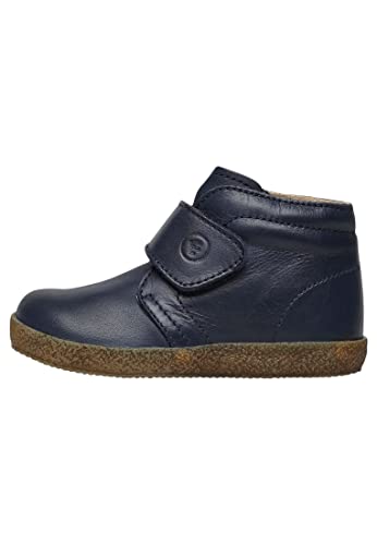 Falcotto Conte VL-Schuh aus gebürstetem Nappaleder mit Klettverschluss-Marineblau azurblau 23