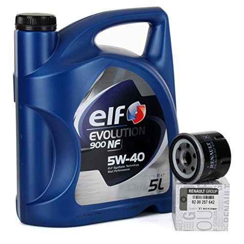 Duo Service Oil Change - Elf Evolution SXR 5W-40 5 lts + Original Ölfilter 8200257642