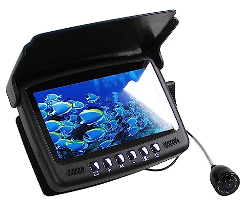 Folgtek Fischen Kamera Fischkamera Unterwasser-Monitor, Tragbare Unterwasser-Angelkamera bis zu 30 Meter (4.3‘’ Bildschirm, Schwarz)