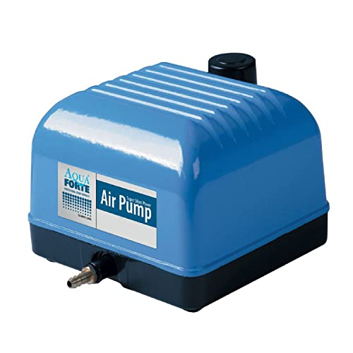 Aquaforte Hi-Flow Luftpumpe "V60", sehr leise und kräftig, 57 l/min (bei 1,2 m), 27x24x21 cm, blau