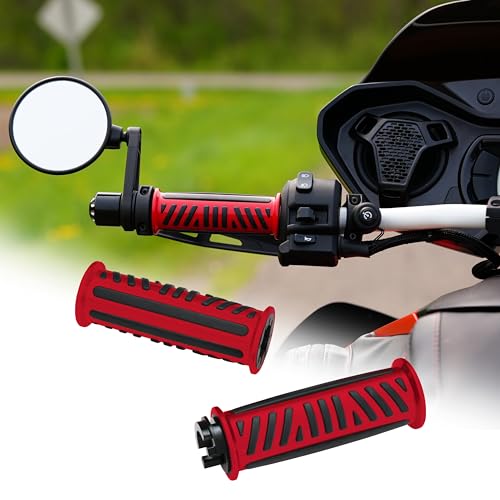 Show Chrome Combat Grips für Can-Am Ryker Red Billet Aluminium Ryker 600, 900, Rally, Sport, rutschfest, ergonomisch 17-455RD