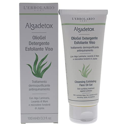 L'Erbolario ALGADETOX Reinigungs-Öl-Gel Peeling für das Gesicht, 100 ml