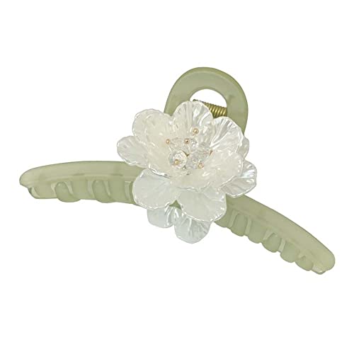 Haarnadel Claw Hair Jaw Clips Haarspangen, rutschfeste Claw Clip Hair Clamp Grips for Frauen Mädchen, Cross Square Shark Clip Strong Hold Claw Hair Clips ( Color : Green , Size : Cross )