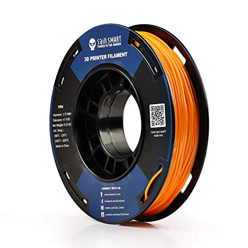 SainSmart flexibles TPU 3D-Druck-Filament, 1,75 mm, 250 g, Maßgenauigkeit +/- 0,05 mm, Mango