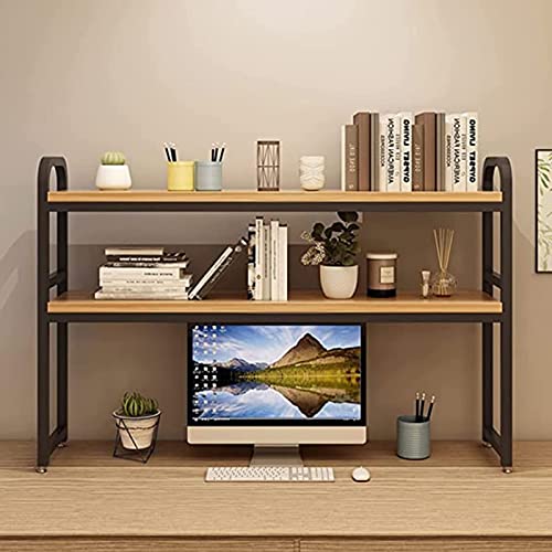 RedAeL Verstellbares Tisch-Bücherregal aus Holz und Metall - Stilvolles Organisations- und Aufbewahrungsregal für Bürodekoration