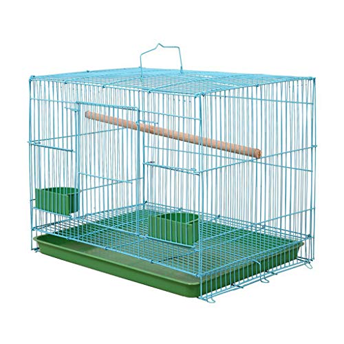 JIACUO Wire Rechteckiger Käfig für kleine Vögel und Kanarienvögel Rekordausgestattete Futterautomaten