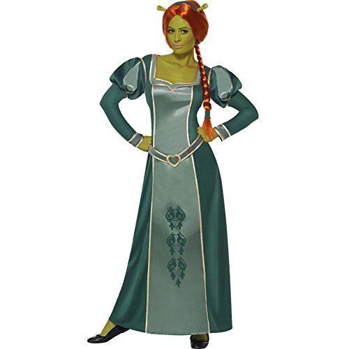 Shrek Fiona Kostüm enthält Kleid Perücke und Haarband, Large