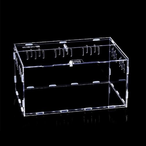 Futterbox Transparent Behälter Acryl Terrarium Für Spinnen Kleine Schlange Reptilien Träger Einfach Zu Montieren Reptilien Futterbox Zuchtbox Acryl Großer Lebensraum Schlange Spinnen