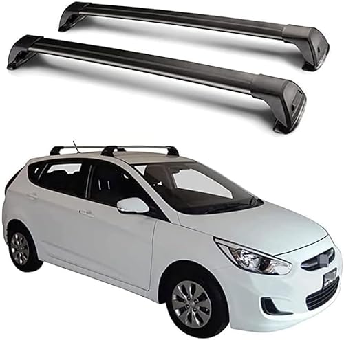 2 Stück Auto Querträger Dachträger für Hyundai Solaris Hatchback 2015-2021, Dachträger Querträger Camping Transport DachbüGel Gepäckträger Zubehör