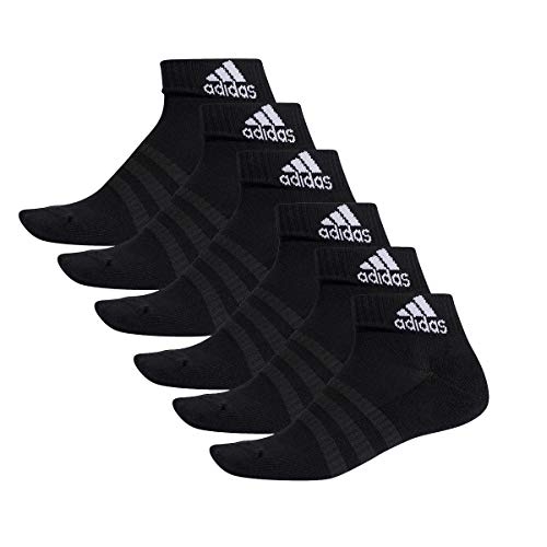 adidas 18 Paar Performance Sneaker/Quarter Socken Unisex Kurzsocke, Farbe:Black, Socken & Strümpfe:40-42