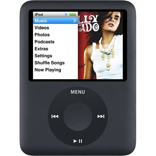 Original AppleiPod kompatibel für MP3 MP4 Player - Apple iPod Nano 8GB - 3. Generation (Schwarz) (erneuert)