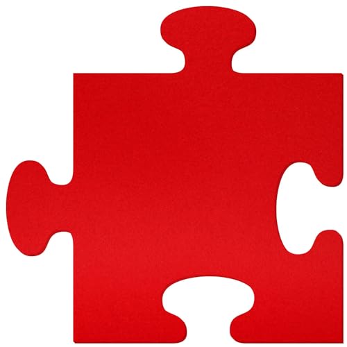 Rotes Filz Puzzleteil - Deko Basteln 3-60 cm, Pack mit:50 Stück, Höhe x Breite:13x13cm