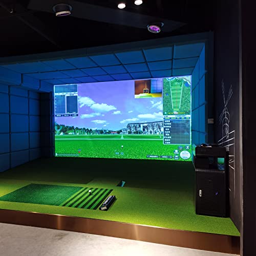 118" X157,5" Golfsimulator-Projektionswand, Golfsimulator-Aufprallbildschirm mit Schalldämmung, Golfball-Trainingssimulator-Aufprallanzeige-Projektorbildschirm für den Innenbereich (300 * 300 cm)