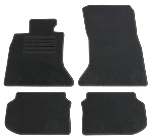 AD Tuning GmbH HG12961 Velours Passform Fußmatten Set Schwarz Autoteppiche Teppiche Carpet Floor mats