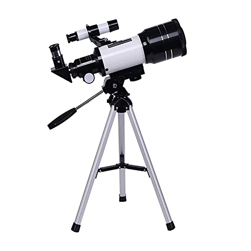 Teleskop-Starterfernrohr mit Stativ und Sucherfernrohr, 150-fach-Monokular-Teleskop für Kinder, Astronomie-Anfänger und Erwachsene, 70-mm-HD-Astronomie-Refraktor-Teleskop. Doppelter Komfort Full Moon