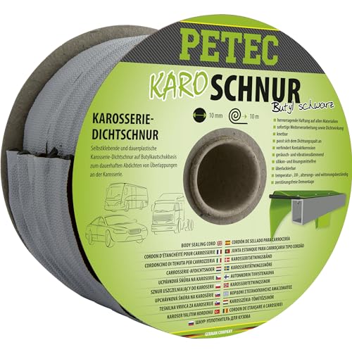 Petec BUTHYL DICHTSCHNUR 10 MM X 10 M, SCHWARZ 87510