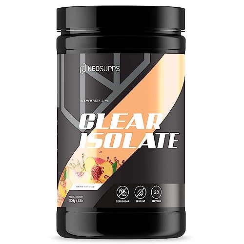 Neosupps - Clear Isolate - Peach Ice Tea 500g | Hohe Qualität | Einzigartiger Geschmack | Muskelaufbau | Protein , Geschmack:Peach Ice Tea
