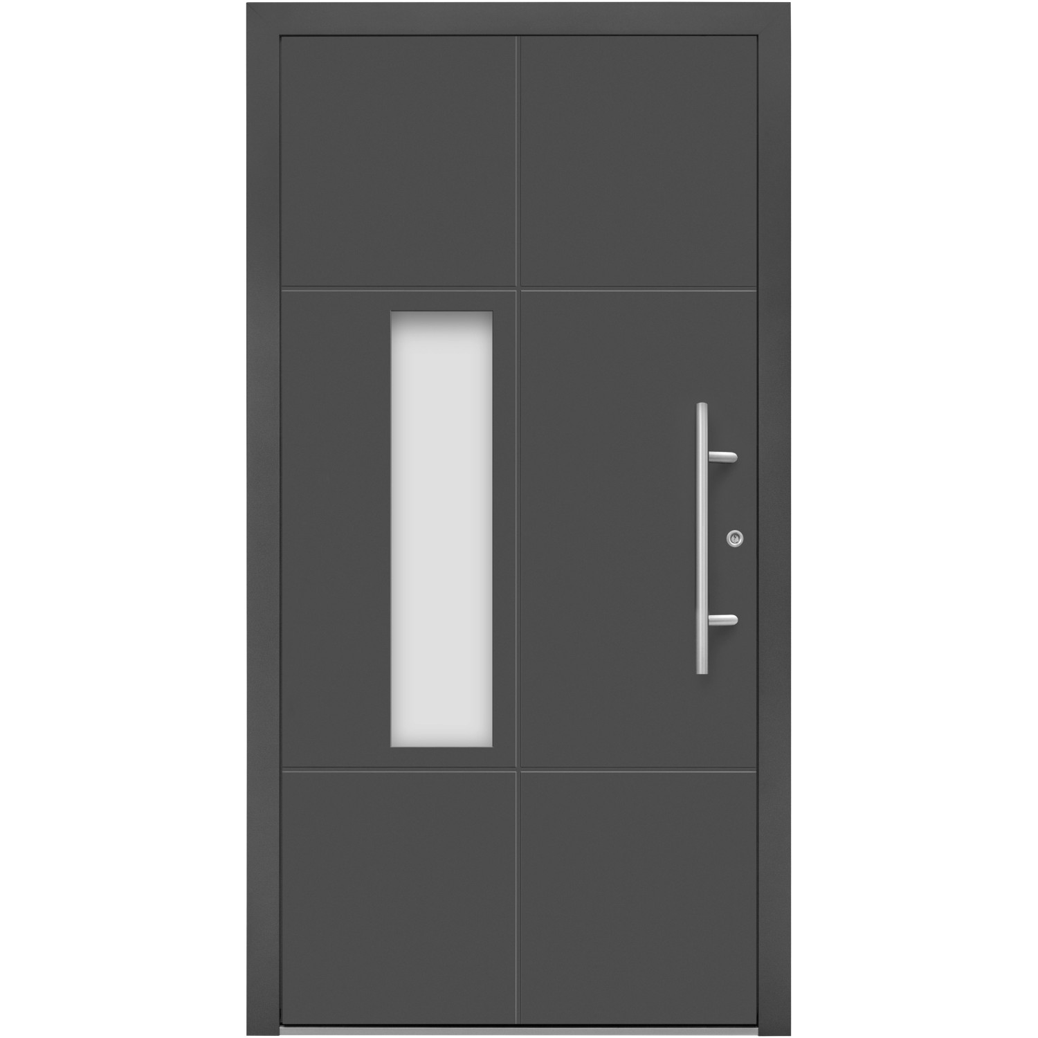 Aluminium-Haustür Moderno M490/P 110 cm x 210 cm Anthrazit Metallic Anschlag R