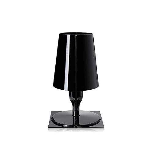 Kartell Take lampe, Polycarbonat, E14, schwarz deckend, 19 x 31 x 18.5 cm