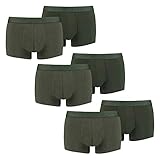 PUMA Herren Shortboxer Unterhosen Trunks 100000884 6er Pack, Wäschegröße:S, Artikel:-009 Green Melange