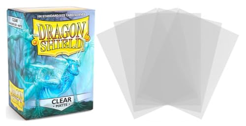 Unbekannt Dragon Shield Matte, Clear Kartenfolien Kartenhüllen Sleeves - für Sammelkarten wie Pokemon Magic - Standardgröße