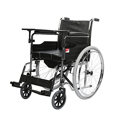 Rollstuhl Faltbarer Rollstuhl-Transportrollstuhl mit Sitztoilette Behinderter älterer Laufwagen Tragbarer faltbarer Multifunktionaler Strandrollstuhl