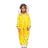HOTEU Bienensichere Schutzkleidung Für Kinder Mit Schleier - Atmungsaktiver, Langärmeliger, Einteiliger Anzug Für Die Professionelle Bienenzucht