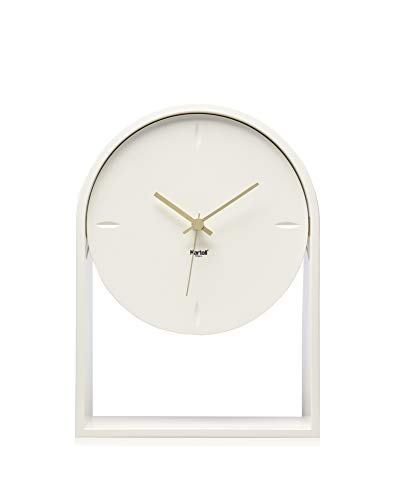 Kartell Air du Temps Tischuhr, Plastik, Weiß, 21.5 x 8 x 30 cm